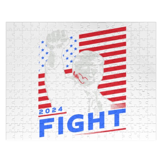 Trump Fight - Donald Trump Vance 2024 Fighting Us Jigsaw Puzzles