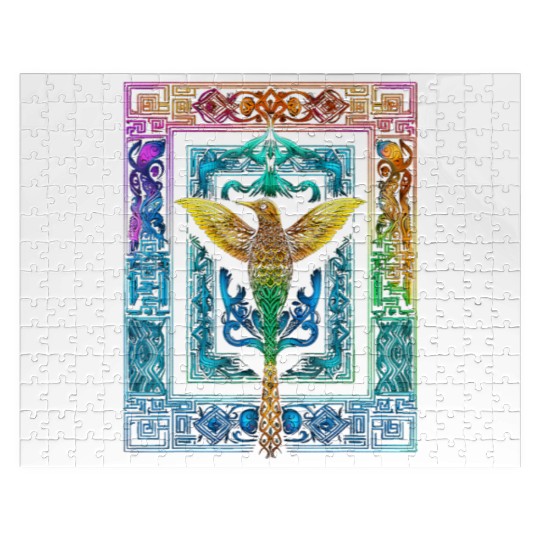 Hummingbird Colorful Mandala Animal Jigsaw Puzzles