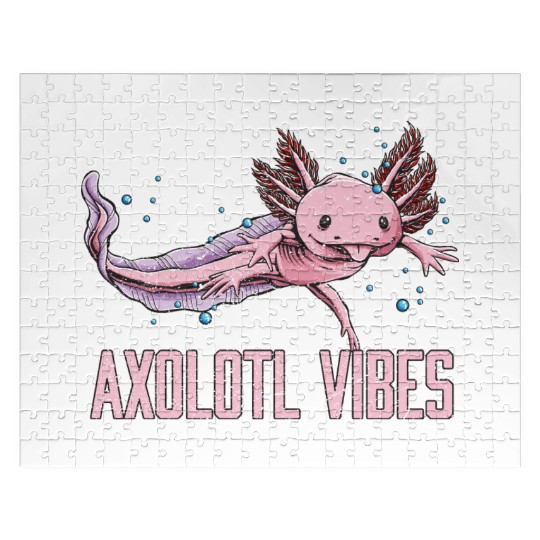 Axolotl Vibes Salamander Animal Lover Amphibians P Jigsaw Puzzles