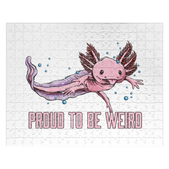 Proud to Be Weird Axolotl Animal Lover Salamander Jigsaw Puzzles