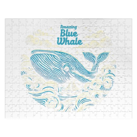 Amazing Blue Whale Jigsaw Puzzles