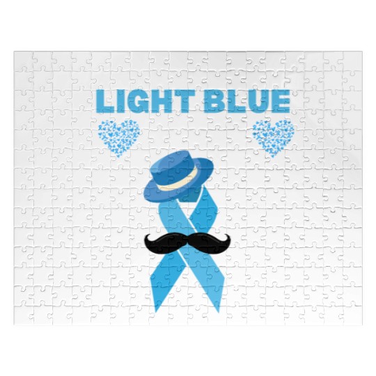 I Wear Light Blue for my Dad Prostate Cancer Aware Jigsaw Puzzles