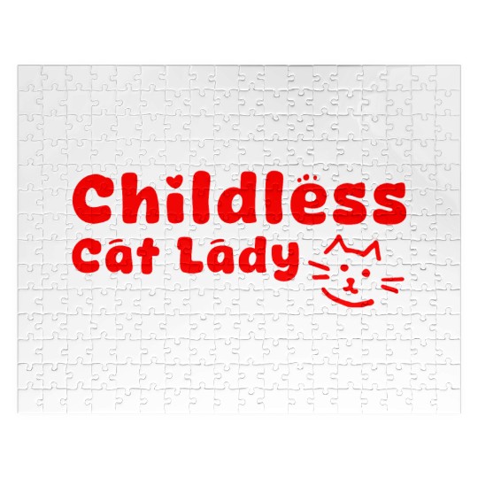 childless cat lady Jigsaw Puzzles