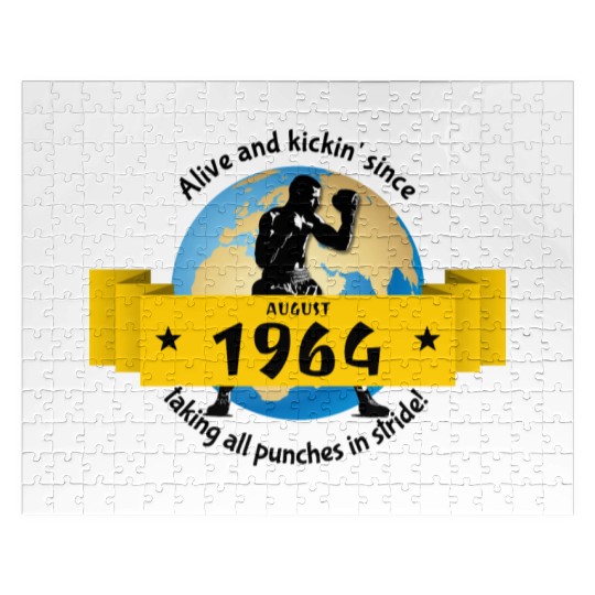 60th birthday Alive and kickin since 08/1964 Jigsaw Puzzles