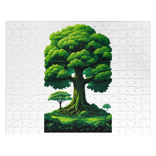 Enchanted Forest Motif - Whimsical Nature-Inspired Jigsaw Puzzles