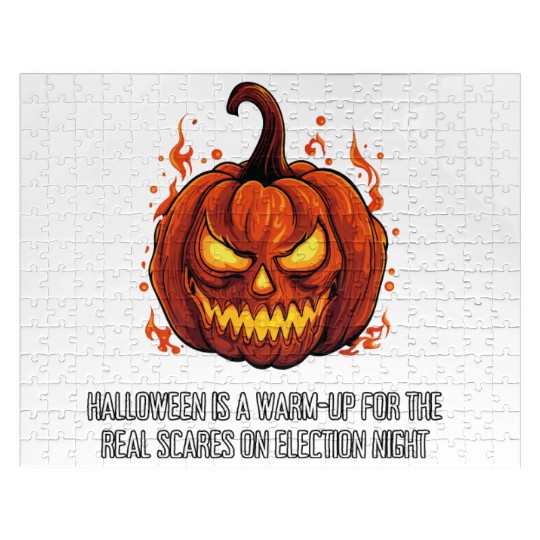 Election Night Scares Halloween Political Humor Jigsaw Puzzles