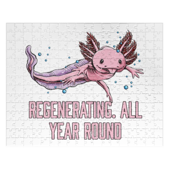 Regenerating All Year Round Axolotl Animal Lover S Jigsaw Puzzles