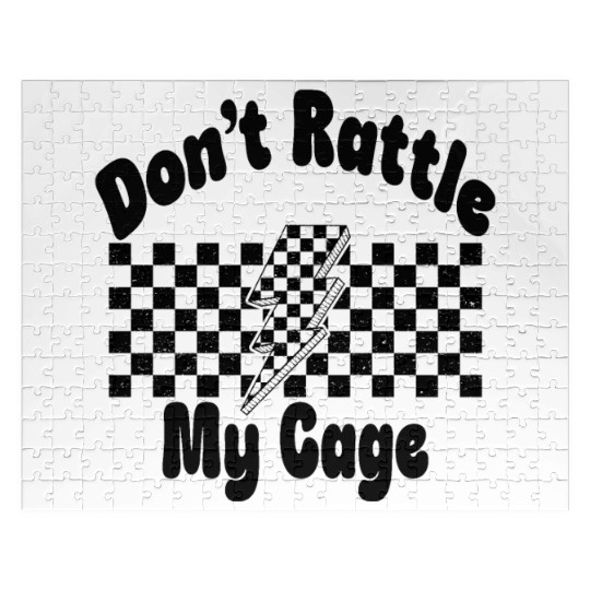 Don't Rattle My Cage, Lightning Bolt, Checkerboard Jigsaw Puzzles