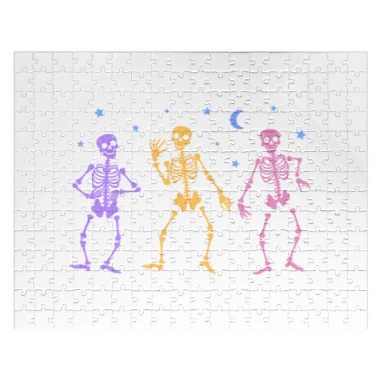 Til Death Do Us Party Halloween Dancing Skeleton Jigsaw Puzzles