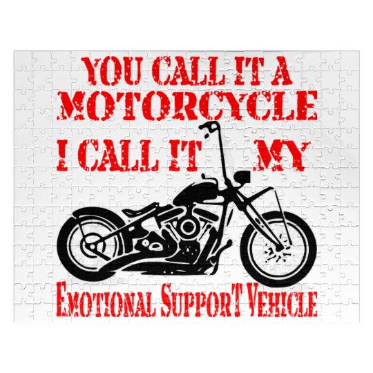 Emotional Support Motorcycle LIKE US ON FACEBOOK Jigsaw Puzzles