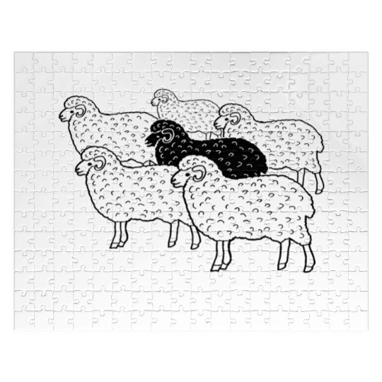 Black sheep make this world livable Jigsaw Puzzles