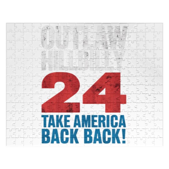 Trump Vance 2024 Outlaw Hillbilly US Flag Vintage Jigsaw Puzzles