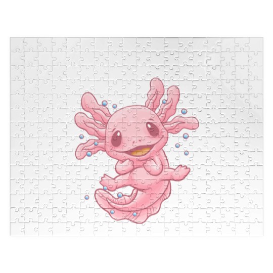 Axolotl Admirer Animal Meme Salamander Animal Pun Jigsaw Puzzles