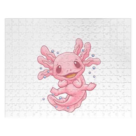 A Is for Axolotl Animal Meme Funny Animal Pun Humo Jigsaw Puzzles