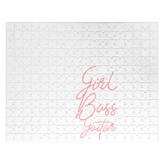 Never underestimate a girl with a bass guitar Jigsaw Puzzles
