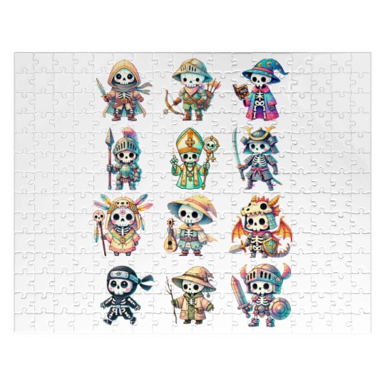 Skeleton Adventure Dungeon Characters Fantasy Jigsaw Puzzles
