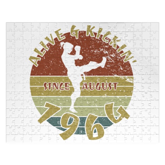 60th birthday Alive and kickin since 08/1964 Jigsaw Puzzles