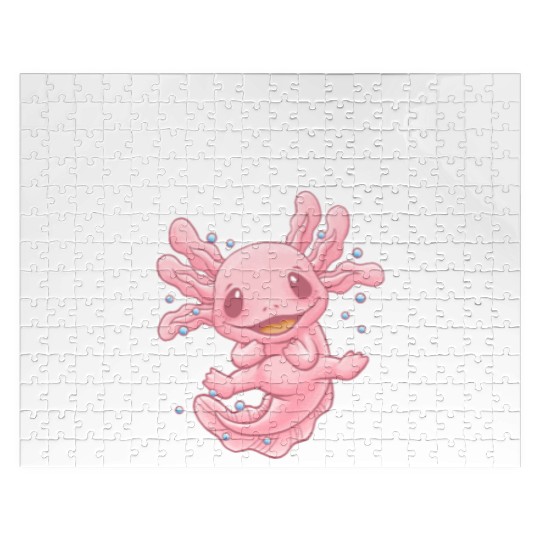 My Axolotl Stole My Heart Animal Lover Salamander Jigsaw Puzzles