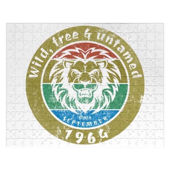 60th birthday Wild, free & untamed since 09/1964 Jigsaw Puzzles