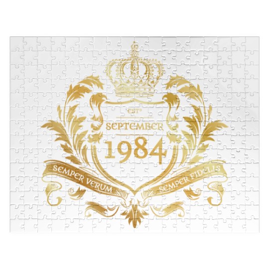 40th birthday "Semper Verum - Established 09/1984 Jigsaw Puzzles