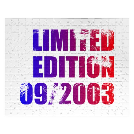 21st birthday Limited Edition 09/2003 Jigsaw Puzzles