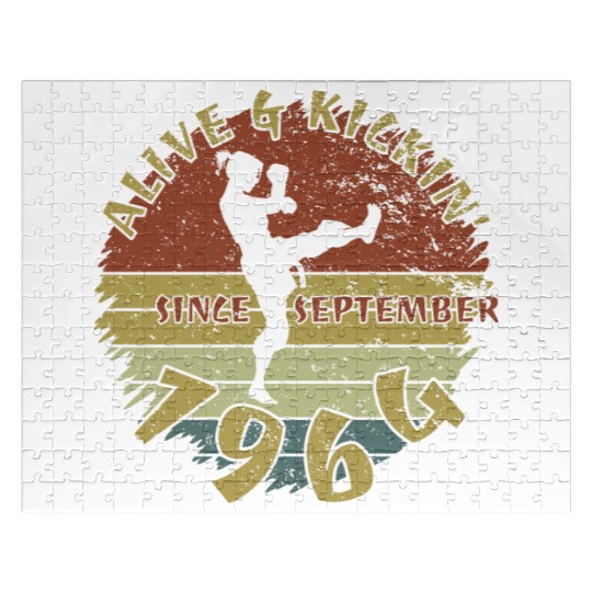 60th birthday Alive and kickin since 09/1964 Jigsaw Puzzles