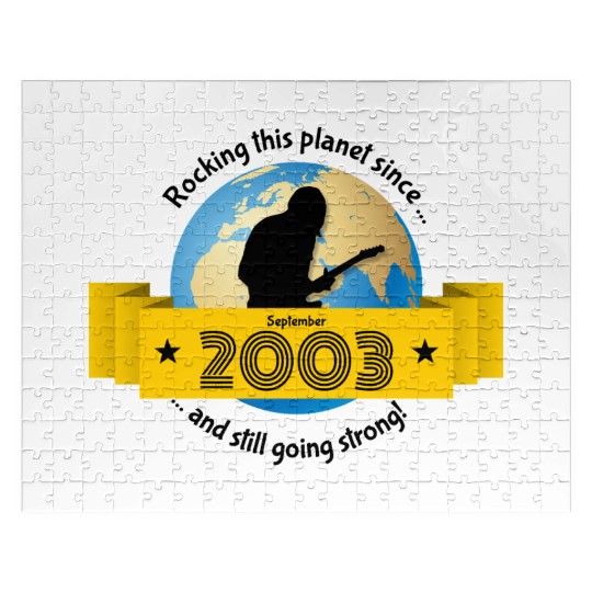 21st birthday Rocking this planet since 09/2003 Jigsaw Puzzles