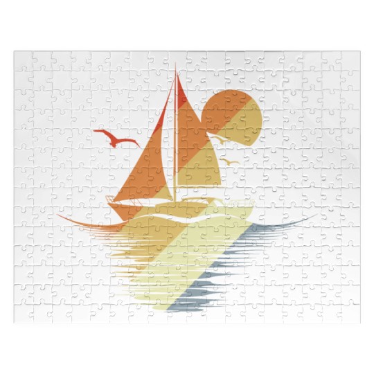 Vintage Sailing Graphic Jigsaw Puzzles
