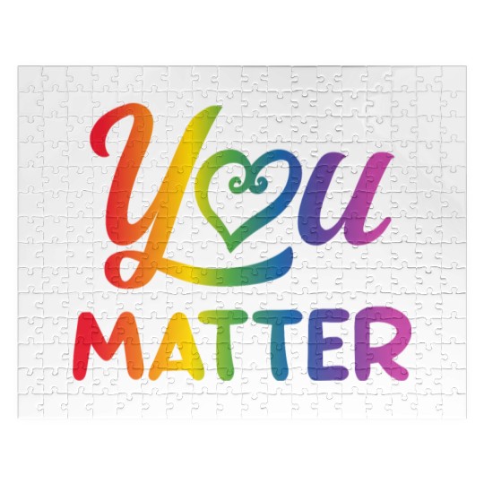 LGBT You Matter Transgender Lesbian Rainbow Gay Jigsaw Puzzles