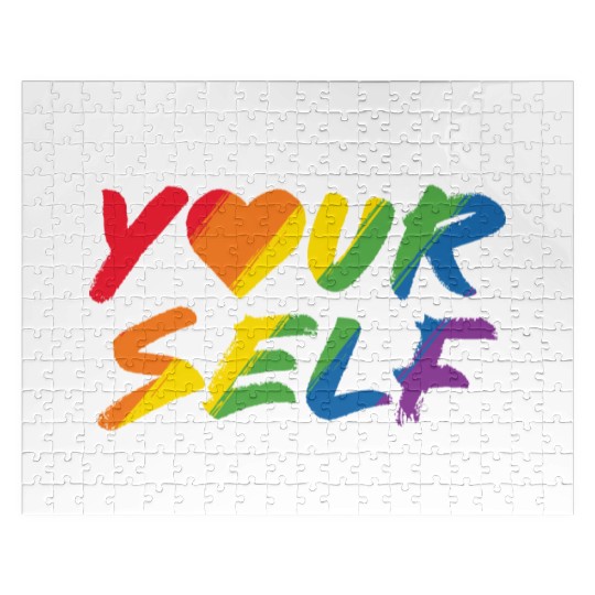 LGBT Be Yourself They Will Adjust Rainbow Gay Jigsaw Puzzles
