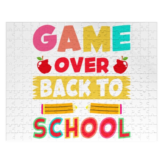 Game Over Back To School Funny Student Gamer Jigsaw Puzzles