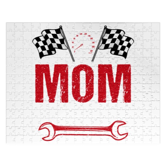 Race Car Birthday Party Racing Family Mom Pit Crew Jigsaw Puzzles