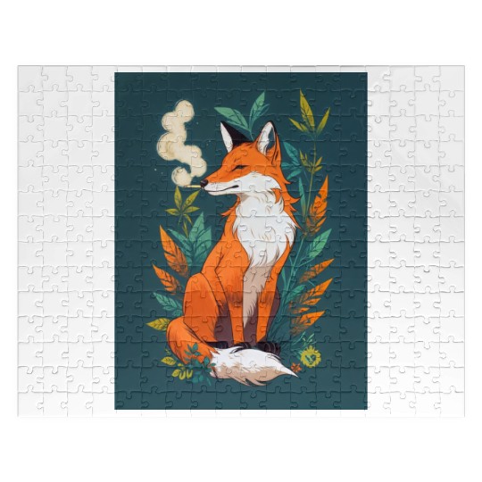 Fox smoking weed Jigsaw Puzzles