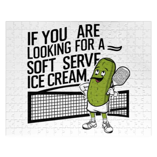 pickle character plays tennis Jigsaw Puzzles