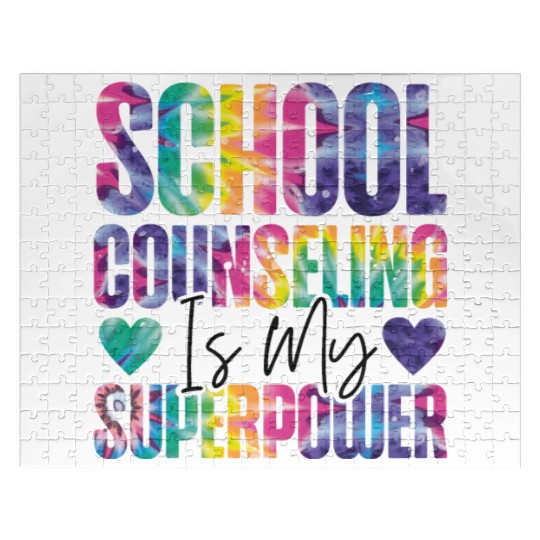 School Counselor Tie Dye School Jigsaw Puzzles