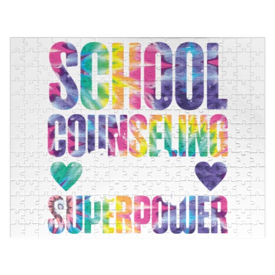 School Counselor Tie Dye School Jigsaw Puzzles