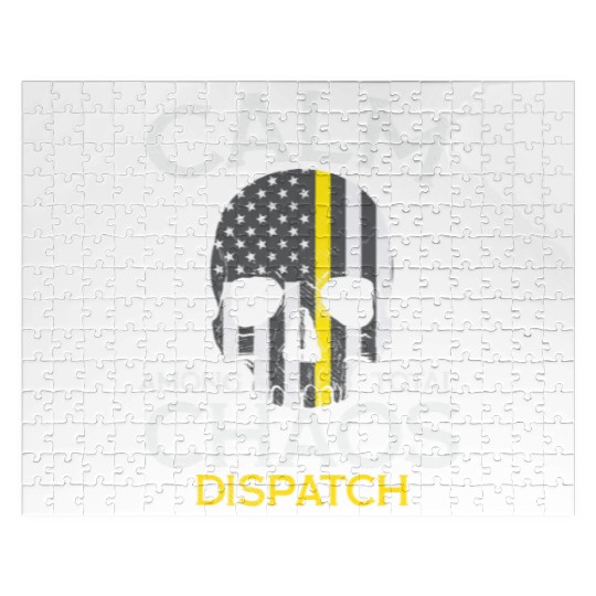 Calm Among Total Chaos 911 Dispatcher US Flag Jigsaw Puzzles