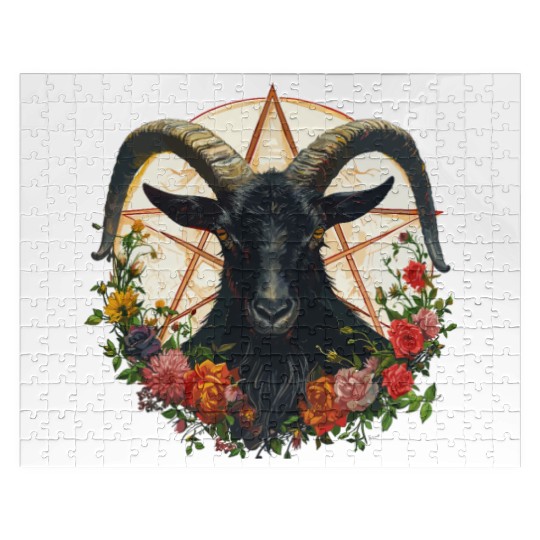 Goat Lucifer Occult Devil Satan For a Heavy Metal Jigsaw Puzzles
