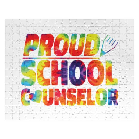 School Counselor Tie Dye Proud Jigsaw Puzzles