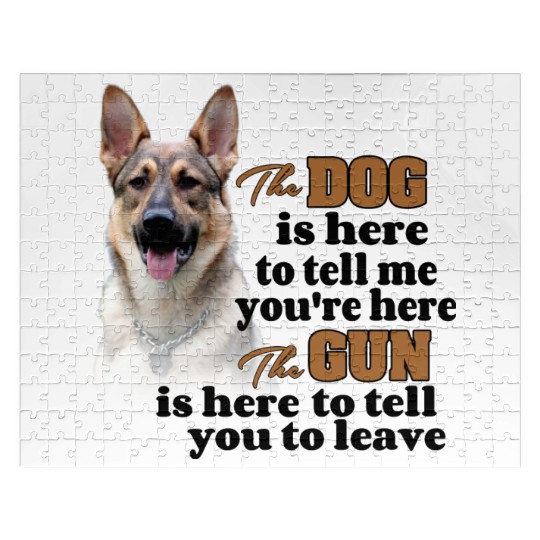 German Shepherd Gun Owner Jigsaw Puzzles