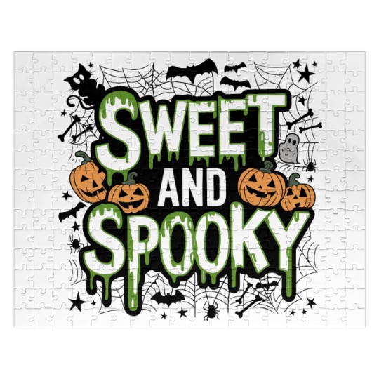 Sweet and Spooky - Sweet Halloween Saying Jigsaw Puzzles