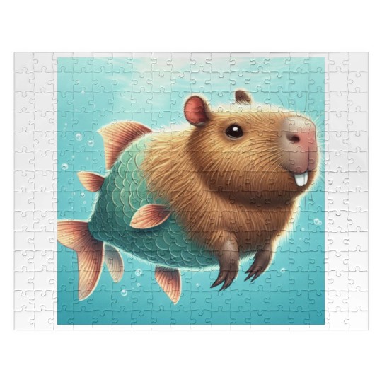 The capybara-fish Jigsaw Puzzles
