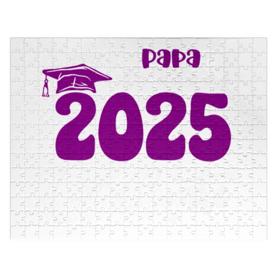 Proud Papa Graduate 2025 Senior Class of 2025 Grad Jigsaw Puzzles