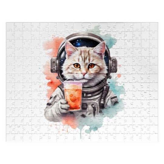 Space Cat Japanese Retro Kawaii Cute Kawaii Astron Jigsaw Puzzles
