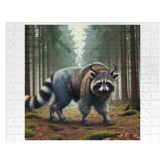 The raccoon-buffalo Jigsaw Puzzles