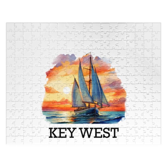 Florida Sailing LIFE'S BETTER IN KEY-WEST Jigsaw Puzzles