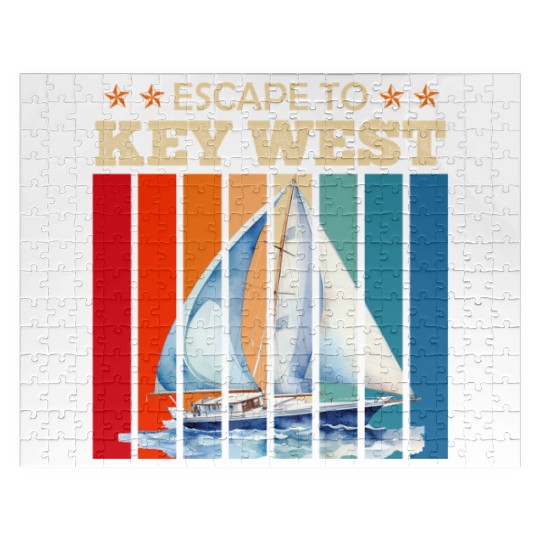 Florida ESCAPE TO KEY-WEST Sailing Outfit Jigsaw Puzzles
