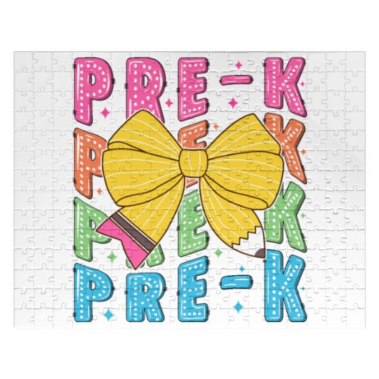 Retro Coquette Pre-K Teacher Student Funny Back To Jigsaw Puzzles