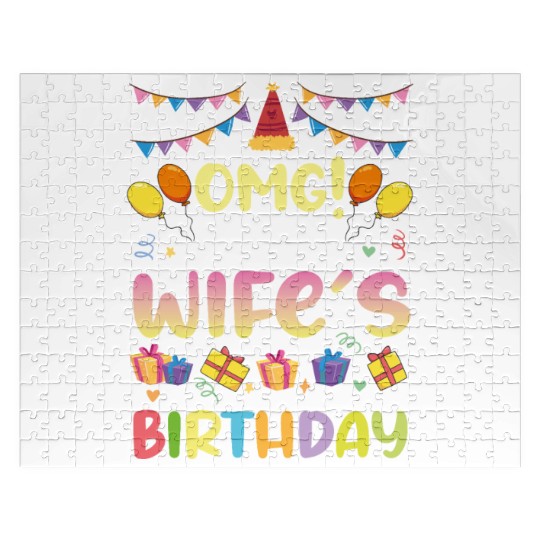 Omg! It's My Wife's Birthday Funny Birthday Jigsaw Puzzles