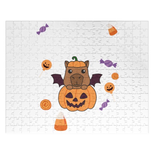 Capybara Halloween Trade Sister For Candy Jigsaw Puzzles